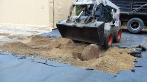 (#2): Removal of existing driveway and any rocks, stumps or other items below the surface.